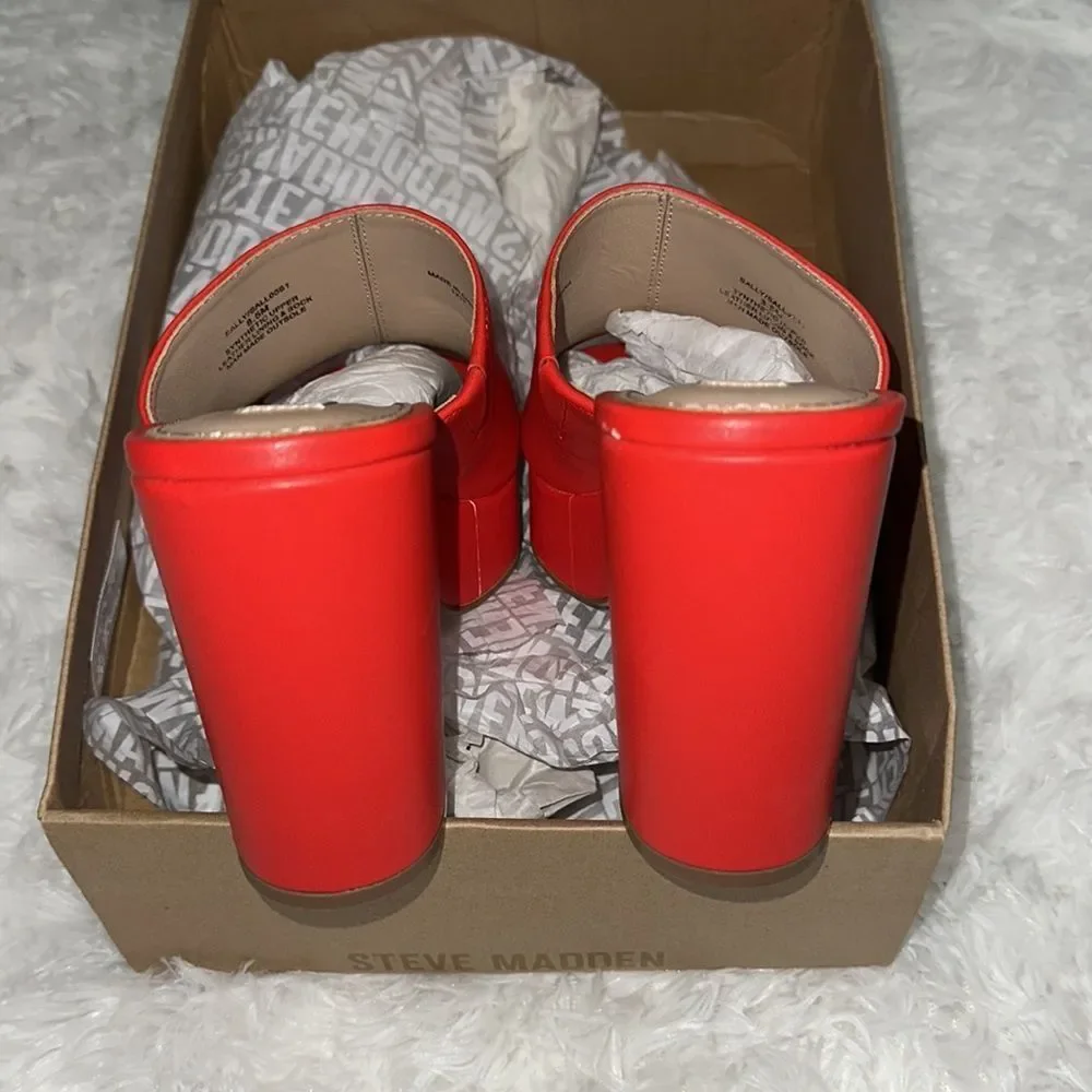 Steve Madden Sally red platforms 8.5 - Picture 3 of 9